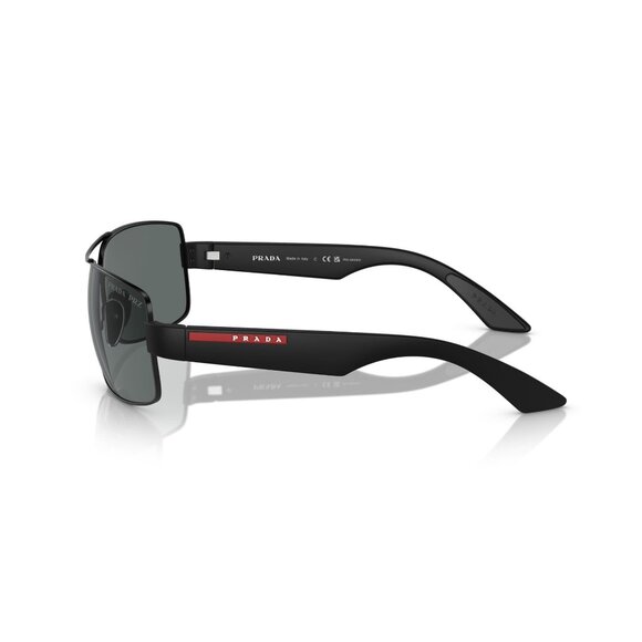 New PRADA LINEA ROSSA Black Polarised Rectangle PS 50ZS 1AB-02G Sunglasses Women - Picture 3 of 6